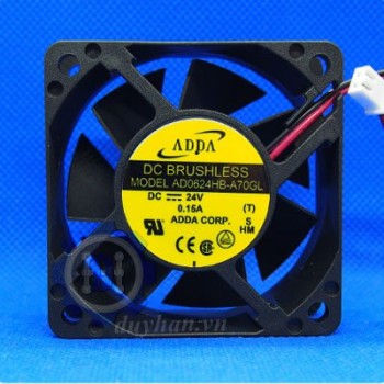 AD0624HB-A70GL, Quạt Tản Nhiệt ADDA, 24VDC, 0.15A, 60x60x25mm