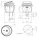 KAN-B2-25P 12V Công tắc Rocker Tròn Chống nước