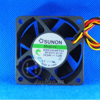 Quạt tản nhiệt Sunon KDE2406PTV2, 24VDC, 1.2W, 60x60x25mm