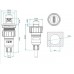 Dây USB Đực Cái Chống Nước Gắn Tủ Điện 
